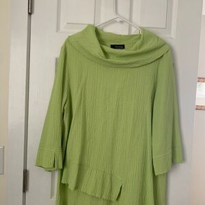 Moonlight  Lime Cowl Neck Top L